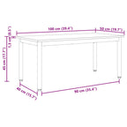 Couchtisch Raucharbe 100 x 50 x 45 cm Holzwerkstoff