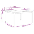 Couchtisch Graues Sonoma 80 x 80 x 45 cm Holzwerkstoff