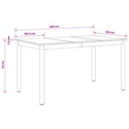 Esstische 140 x 80 x 75 cm METALL