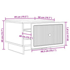 Couchtisch Graues Sonoma 49 x 50 x 40 cm Holzwerkstoff