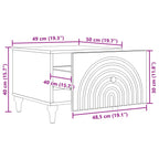 Couchtisch Artisan-Eiche 49 x 50 x 40 cm Holzwerkstoff