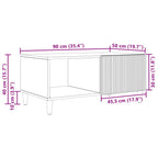 Couchtisch Betongrau 90 x 50 x 40 cm Holzwerkstoff