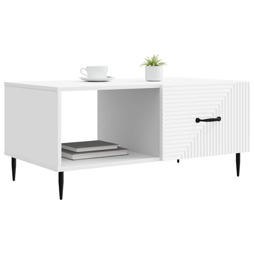 Couchtisch Weiß 90 x 50 x 40 cm Holzwerkstoff