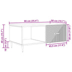 Couchtisch Artisan-Eiche 90 x 50 x 40 cm Holzwerkstoff