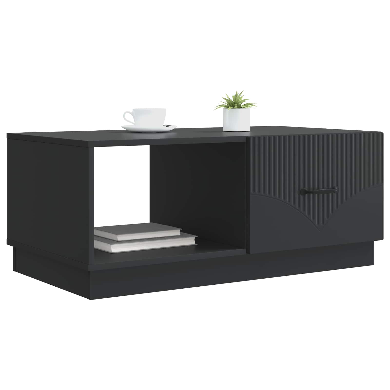 Couchtisch Schwarz 90 x 50 x 37 cm Holzwerkstoff