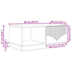 Couchtisch Betongrau 90 x 50 x 37 cm Holzwerkstoff