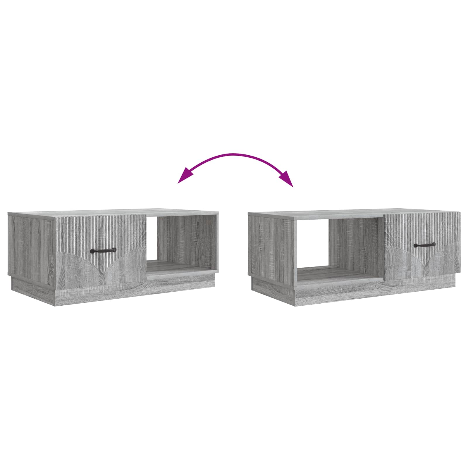 Couchtisch Graues Sonoma 90 x 50 x 37 cm Holzwerkstoff