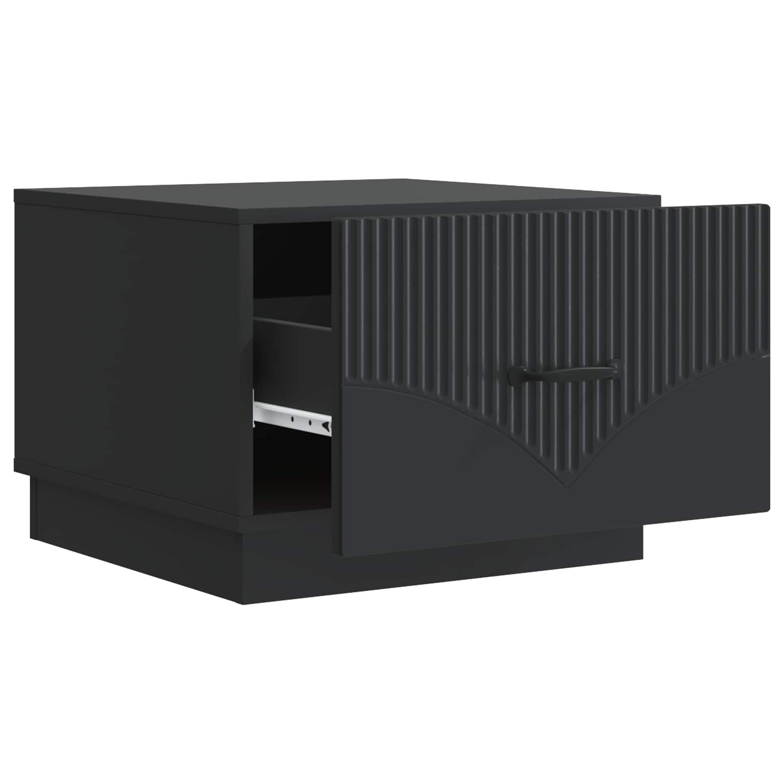 Couchtisch mit Schubladen Schwarz 49 x 50 x 37 cm Holzwerkstoff