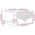 Couchtisch Betongrau 49 x 50 x 37 cm Holzwerkstoff