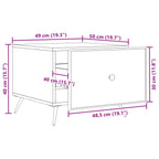 Couchtisch Artisan-Eiche 49 x 50 x 40 cm Holzwerkstoff