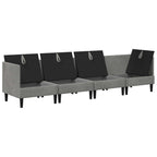 Wohnzimmergarnitur mit Kissen mit Speicher 4 pcs Hellgrau Samt
