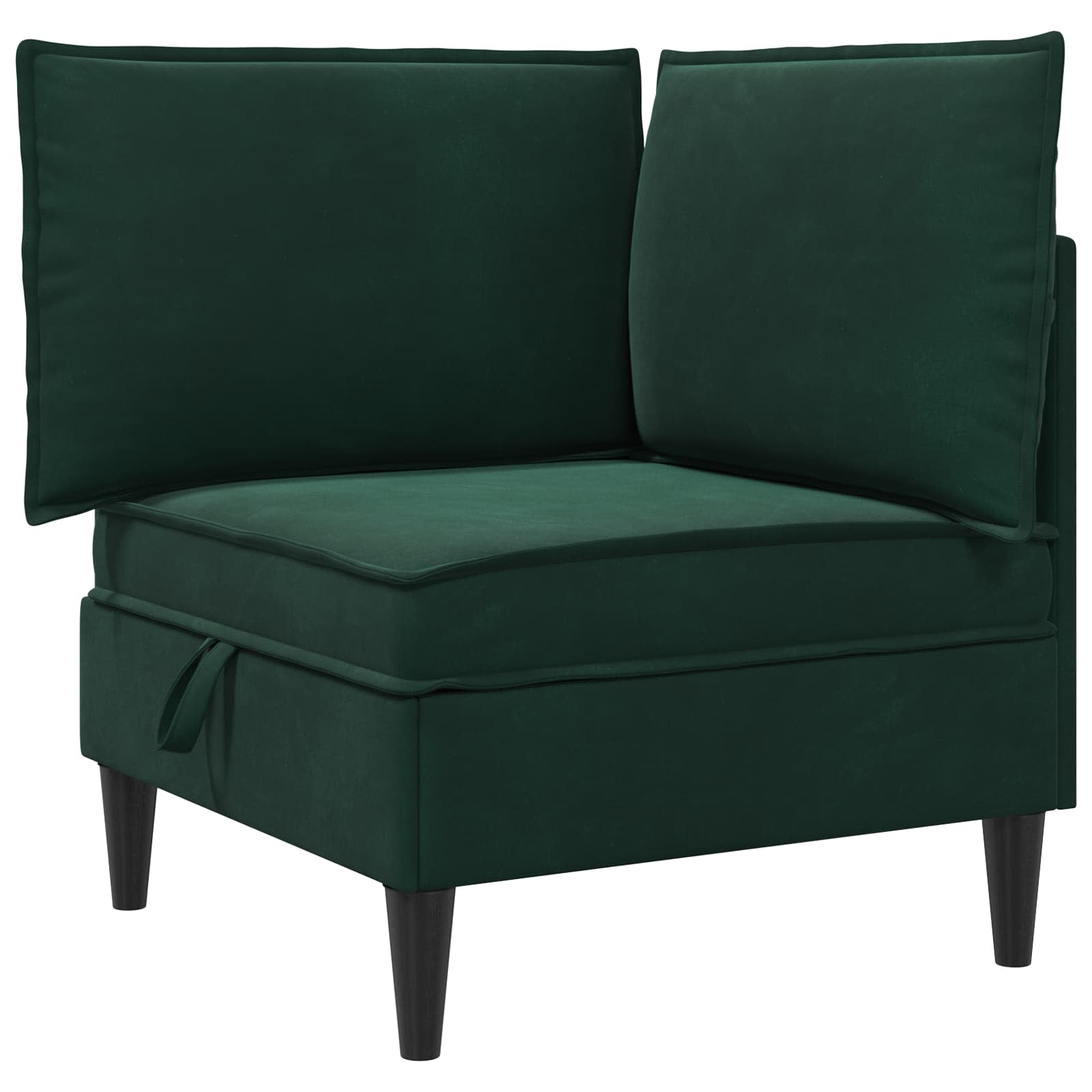 Wohnzimmergarnitur mit Kissen 3 pcs Dunkelgrün Samt