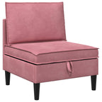 Wohnzimmergarnitur mit Kissen mit Speicher 3 pcs Rosa Samt