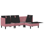 Wohnzimmergarnitur mit Kissen mit Speicher 4 pcs Rosa Samt