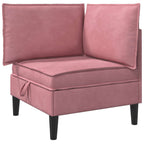 Wohnzimmergarnitur mit Kissen mit Speicher 6 pcs Rosa Samt