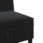 Wohnzimmergarnitur mit Kissen mit Speicher 4 pcs Schwarz Samt