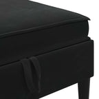 Wohnzimmergarnitur mit Kissen mit Speicher 5 pcs Schwarz Samt