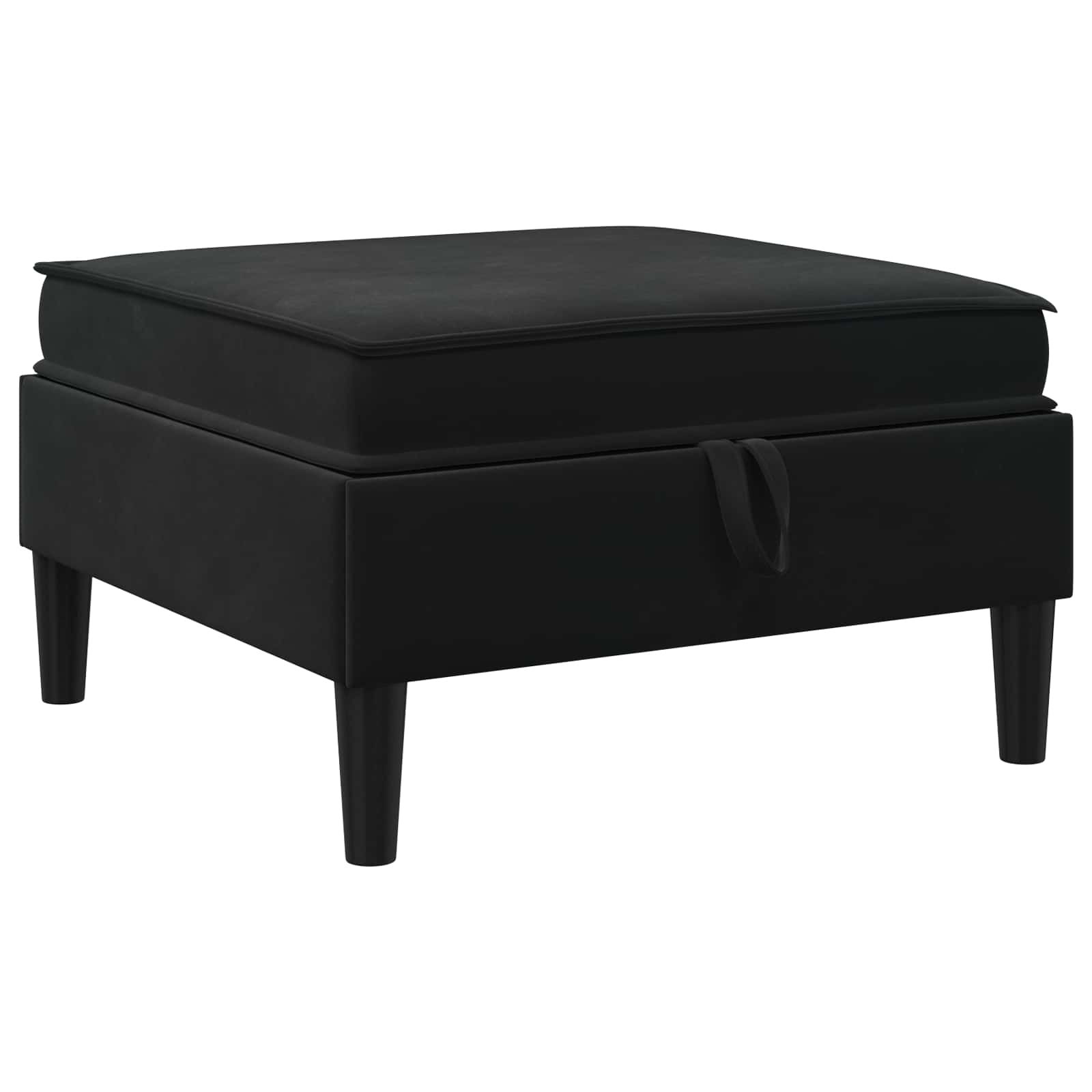 Wohnzimmergarnitur mit Kissen mit Speicher 5 pcs Schwarz Samt
