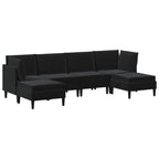Wohnzimmergarnitur mit Kissen mit Speicher 6 pcs Schwarz Samt