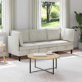 Wohnzimmergarnitur mit Kissen mit Speicher 3 pcs Creme Samt