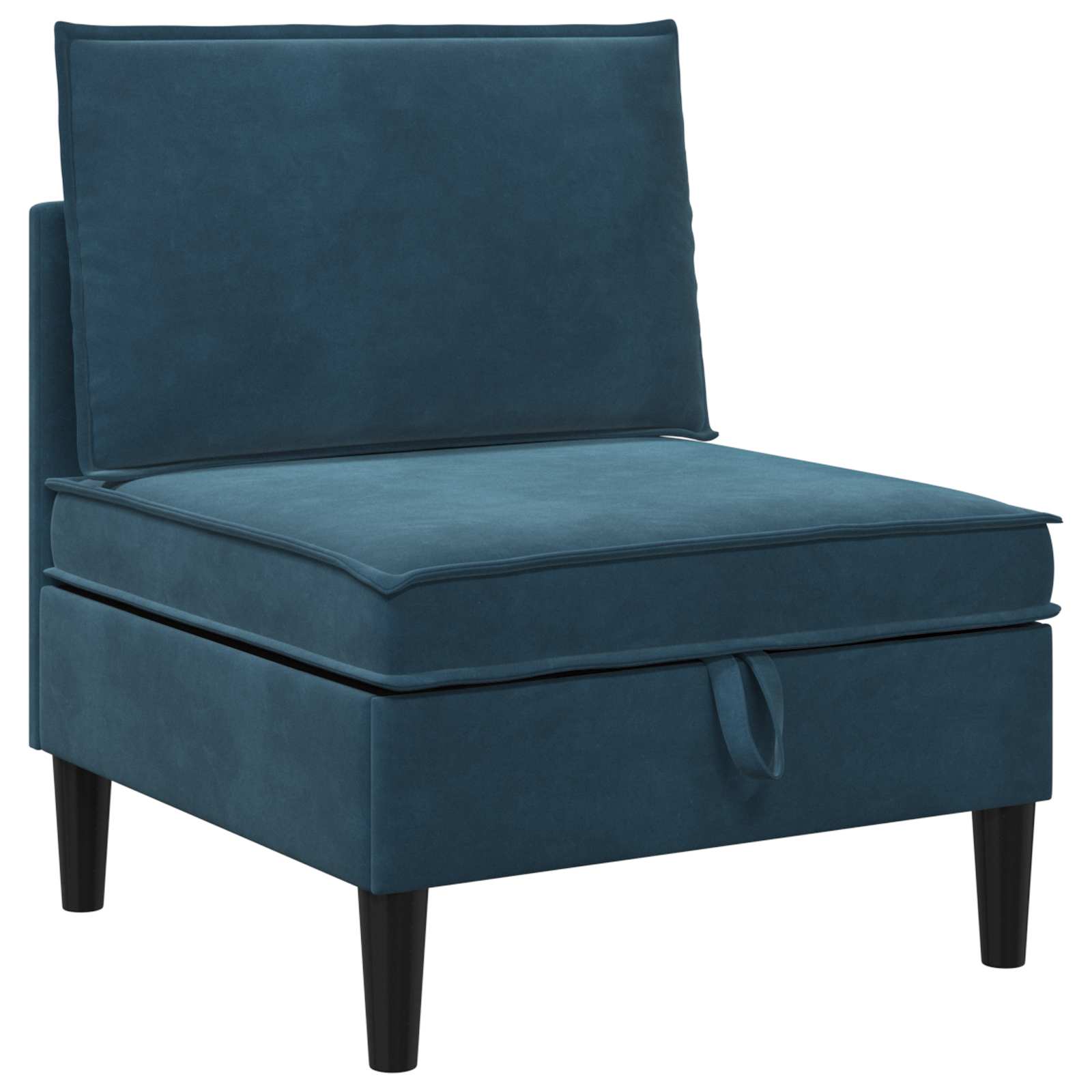 Wohnzimmergarnitur mit Kissen mit Speicher 3 pcs Blau Samt