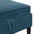 Wohnzimmergarnitur mit Kissen mit Speicher 5 pcs Blau Samt