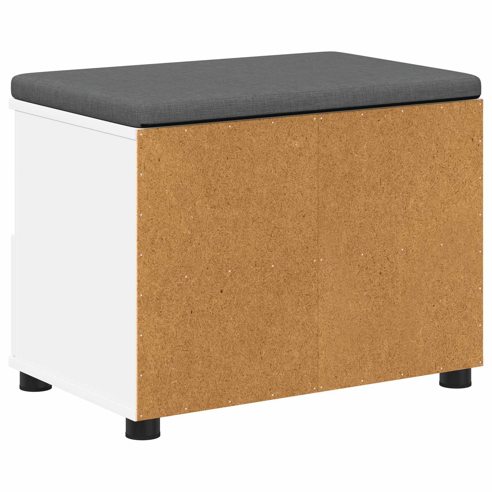 Flurbank Weiß 60 x 38 x 46 cm Holzwerkstoff und Stoff