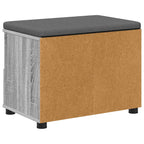 Flurbank mit Kissen mit Regal Graues Sonoma 60 x 38 x 46 cm