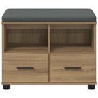 Flurbank mit Kissen mit Regal Artisan-Eiche 60 x 38 x 46 cm
