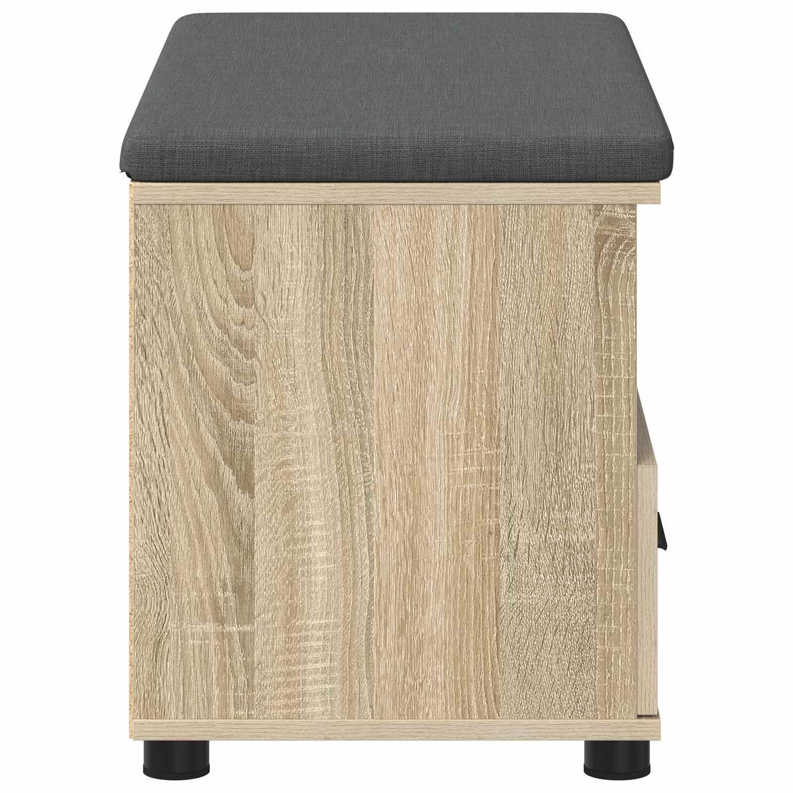 Flurbank mit Kissen mit Schubladen Sonoma-Eiche 80 x 38 x 46 cm