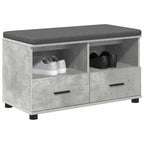 Flurbank mit Kissen mit Schubladen Betongrau 80 x 38 x 46 cm