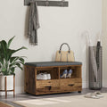Flurbank mit Kissen mit Schubladen Altholz 80 x 38 x 46 cm