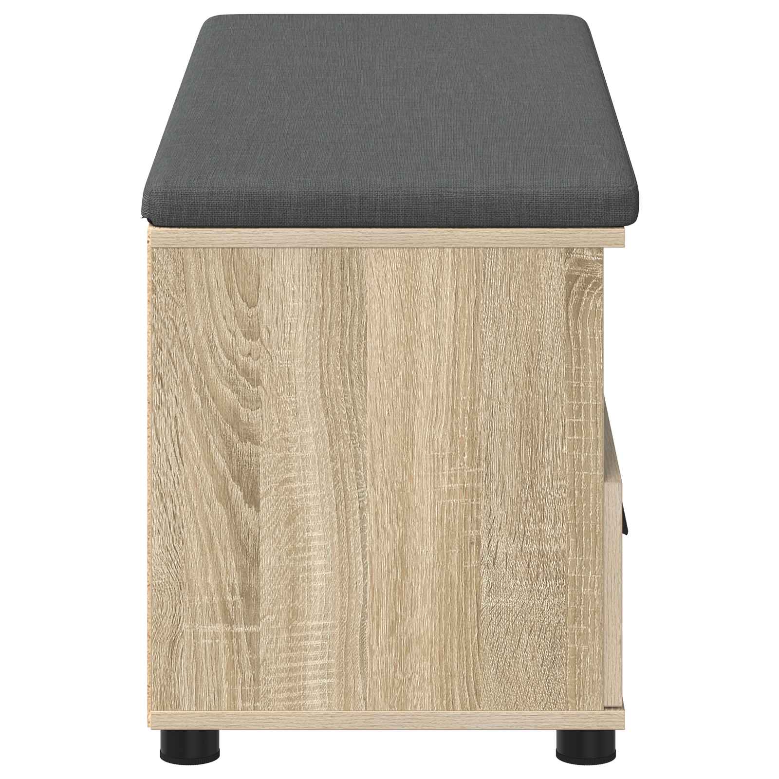 Flurbank mit Kissen mit Regal Sonoma-Eiche 100 x 38 x 46 cm