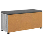 Flurbank mit Kissen mit Regal Graues Sonoma 100 x 38 x 46 cm