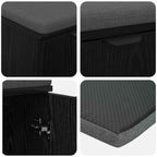 Flurbank mit Kissen mit Regal Schwarze Eiche 60 x 38 x 46 cm