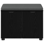 Flurbank mit Kissen mit Regal Schwarze Eiche 60 x 38 x 46 cm