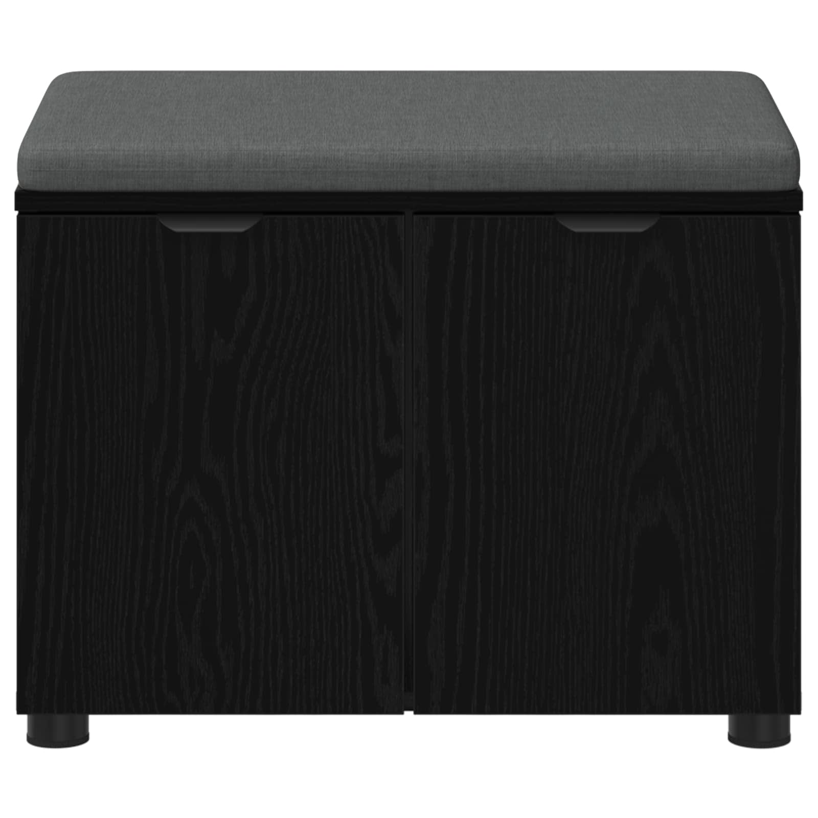 Flurbank mit Kissen mit Regal Schwarze Eiche 60 x 38 x 46 cm
