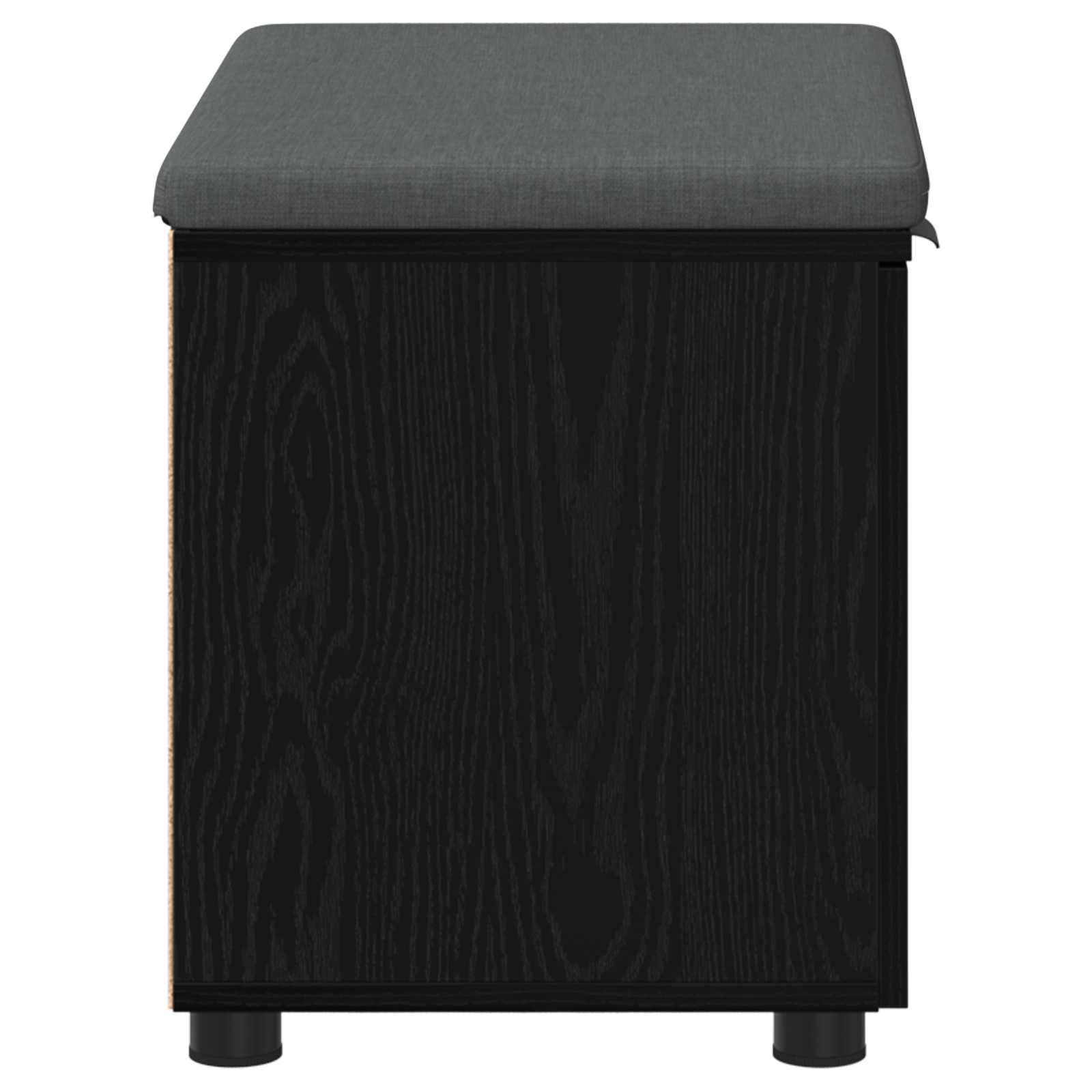 Flurbank mit Kissen mit Regal Schwarze Eiche 60 x 38 x 46 cm