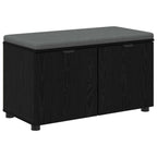 Flurbank mit Kissen mit Regal Schwarze Eiche 80 x 38 x 46 cm