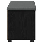Flurbank mit Kissen mit Regal Schwarze Eiche 80 x 38 x 46 cm