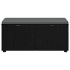 Flurbank mit Kissen mit Regal Schwarze Eiche 100 x 38 x 46 cm