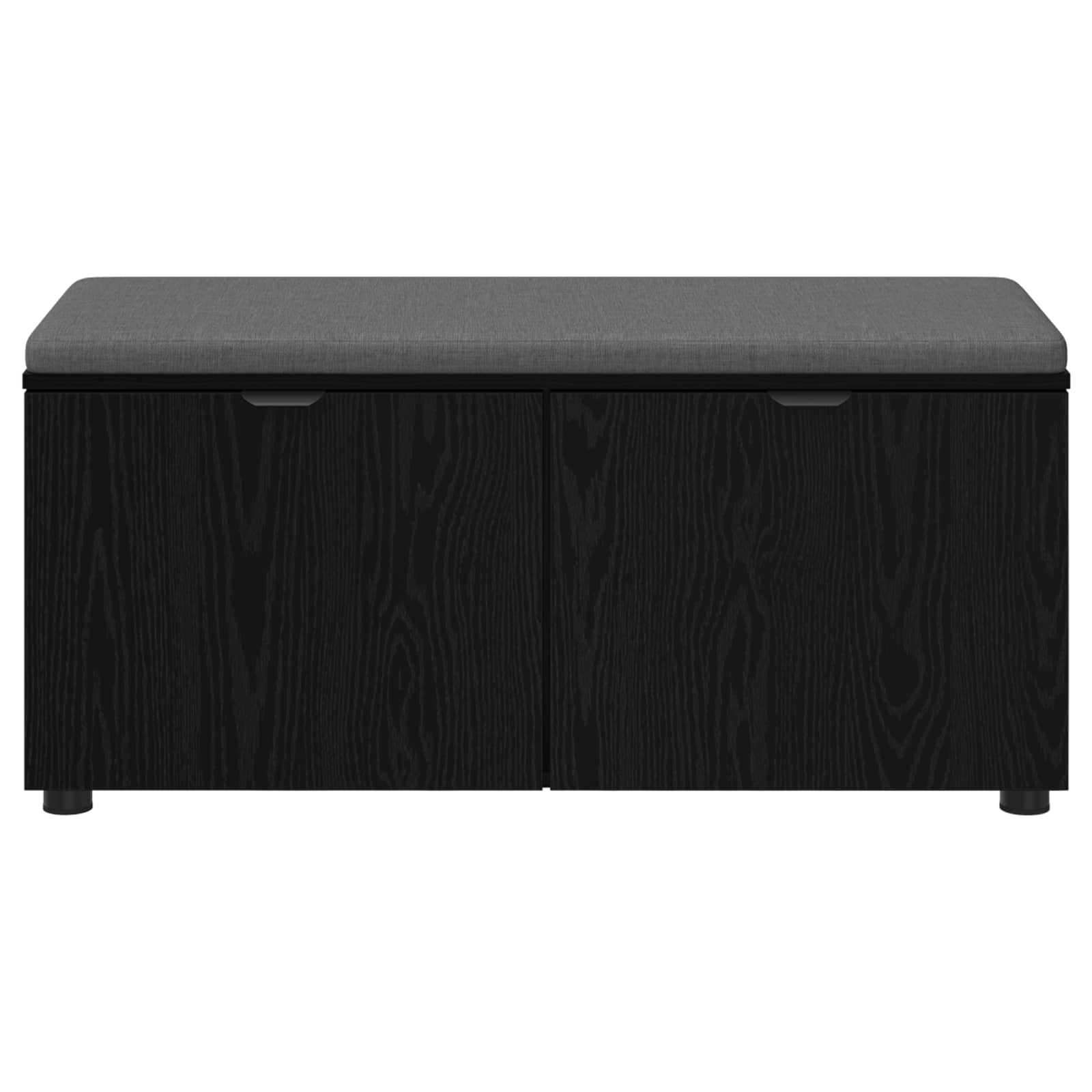 Flurbank mit Kissen mit Regal Schwarze Eiche 100 x 38 x 46 cm