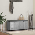 Flurbank mit Kissen mit Regal Graues Sonoma 100 x 38 x 46 cm