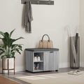 Flurbank mit Kissen mit Regal Graues Sonoma 60 x 38 x 46 cm