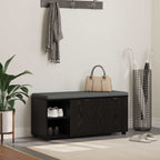 Flurbank mit Kissen mit Regal Schwarze Eiche 100 x 38 x 46 cm