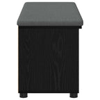 Flurbank mit Kissen mit Regal Schwarze Eiche 100 x 38 x 46 cm