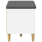 Flurbank Weiß 60 x 38 x 46 cm Holzwerkstoff und Stoff
