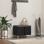 Flurbank mit Kissen mit Speicher Schwarze Eiche 60 x 38 x 46 cm