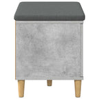 Flurbank mit Kissen mit Speicher Betongrau 60 x 38 x 46 cm