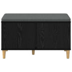 Flurbank mit Kissen mit Speicher Schwarze Eiche 80 x 38 x 46 cm